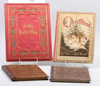 PARTI BÖCKER SAMT GRAFIK, ca 18 delar, 1700-1900-tal.