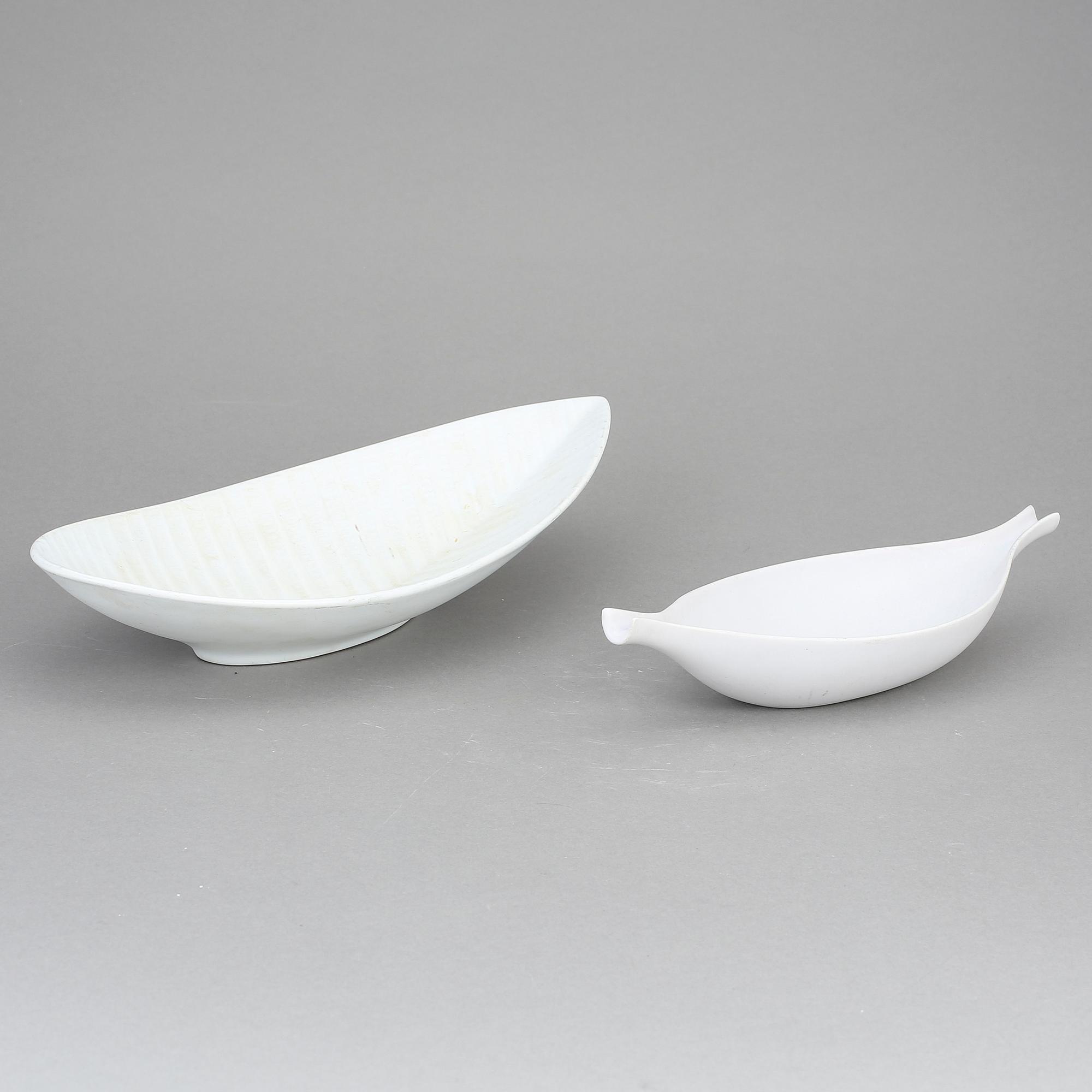 FAT, två st, "Pungo" samt "Reptil", Stig Lindberg, Gustavsberg. I produktion 1953-64 och 1953-63.