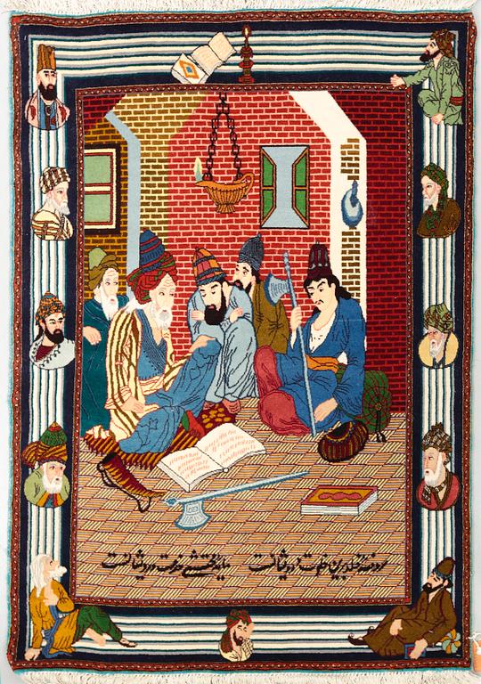 MATTA, Täbris, figural. Ca 140x98 cm.