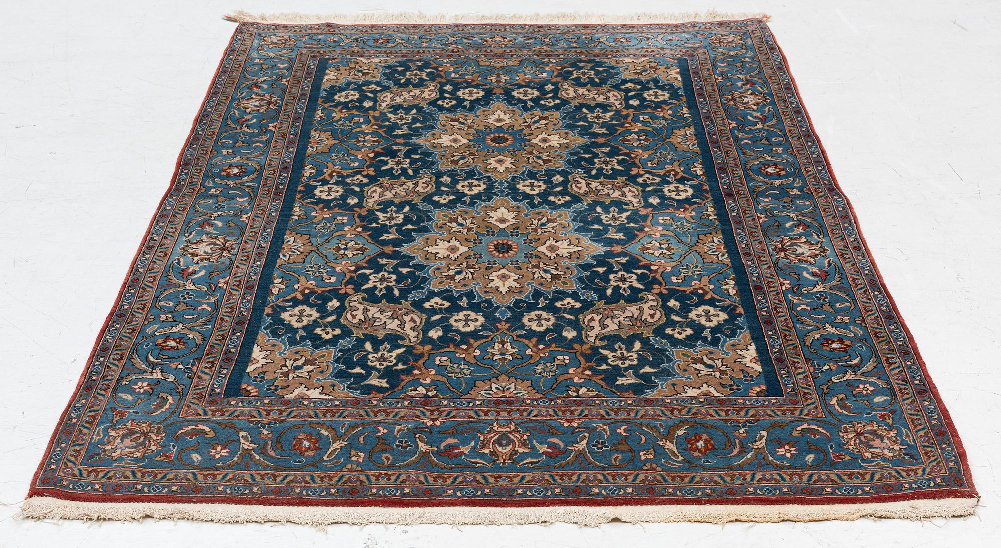 Rug, Ghom, approx. 220 x 140 cm.