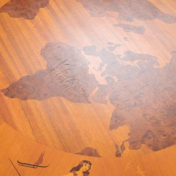 A coffee table, probably Birger Ekman, Mjölby Intarsia, 1938.