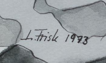 LENNART FRISK, akvarell, sign o dat 1983.