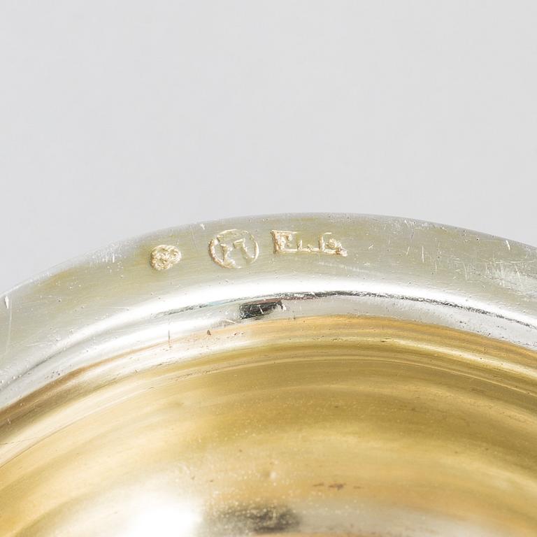 A parcel-gilt silver strainer. Mark of Carl Niclas Ruthenbeck, Uddevalla 1828-1854.