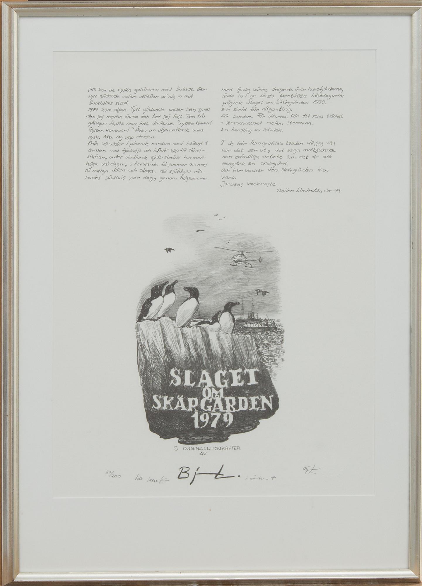 BJÖRN LINDROTH, 6 st litografier, signerade och numrerade 176/350.