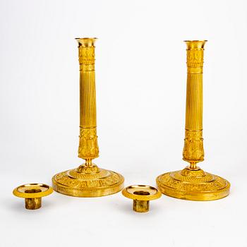 A pair of Empire candle sticks first half of the 19th century.