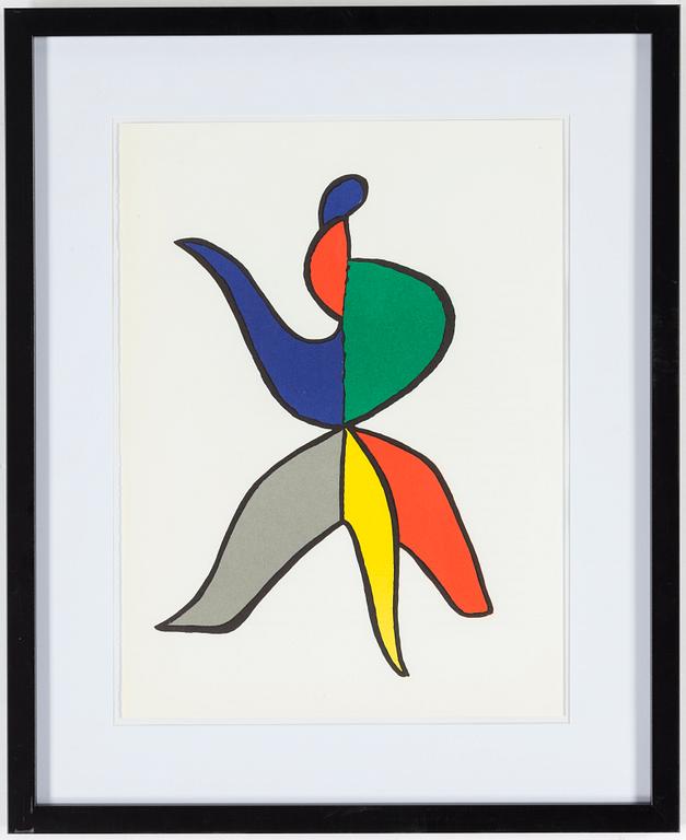 ALEXANDER CALDER, färglitografi, ur Derrière le Miroir nr 141, 1963.