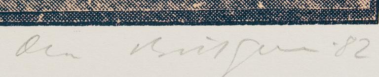 Ola Billgren, färglitografi, signerad -82 Provtryck.