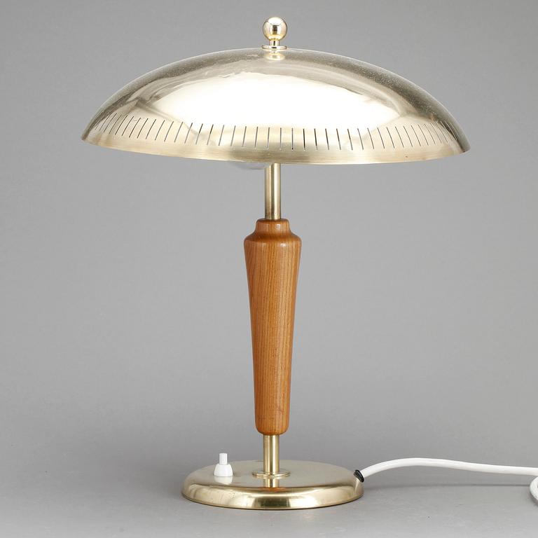 BORDSLAMPA, mässing, 1900-talets mitt.