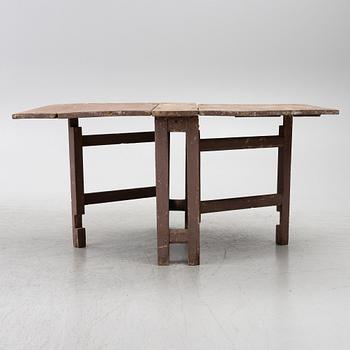 Drop-leaf table, folk art, 19th century.