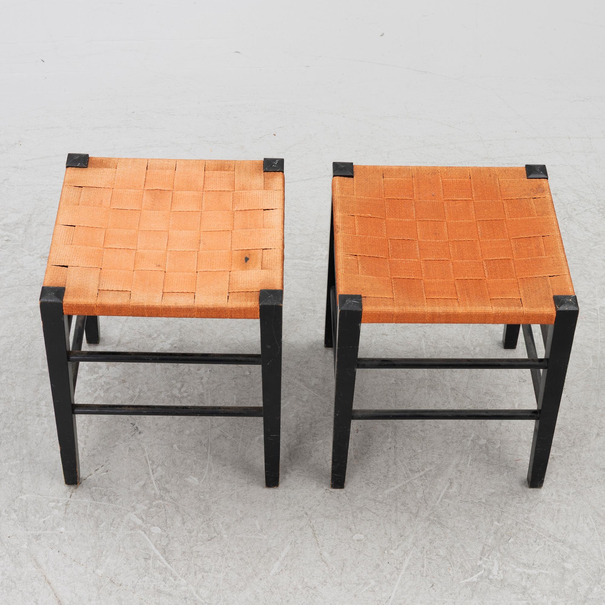 A pair of stools for Gemla, second half of the 20th-century.