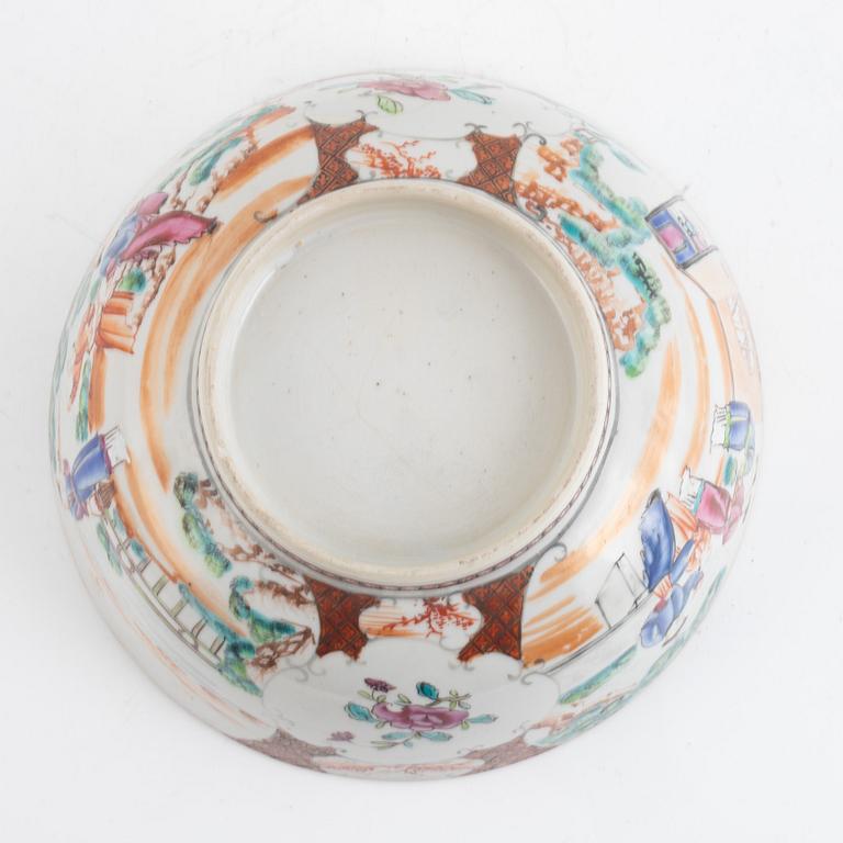 Eight pieces of Famille Rose porcelain, China, Qing dynasty, 18th-18th century.