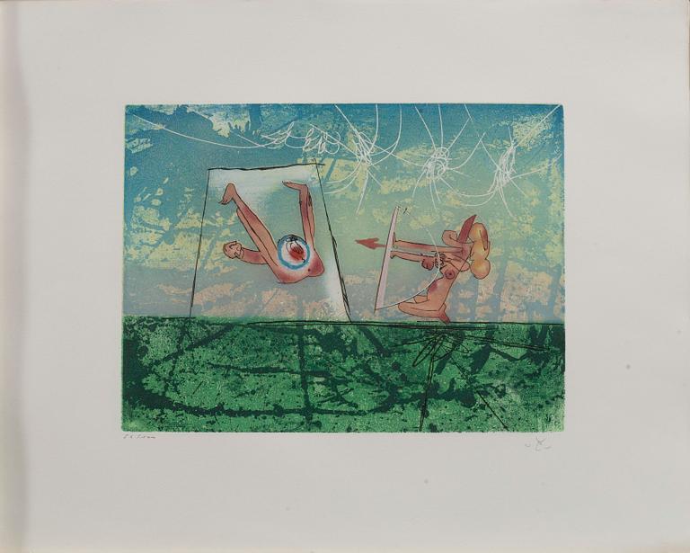 ROBERTO MATTA, a set of six etchings in colour singed and numbered 56/100.