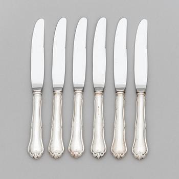 A 24-piece set of 'Chippendale' silver cutlery, Finnish hallmarks 1987-91.