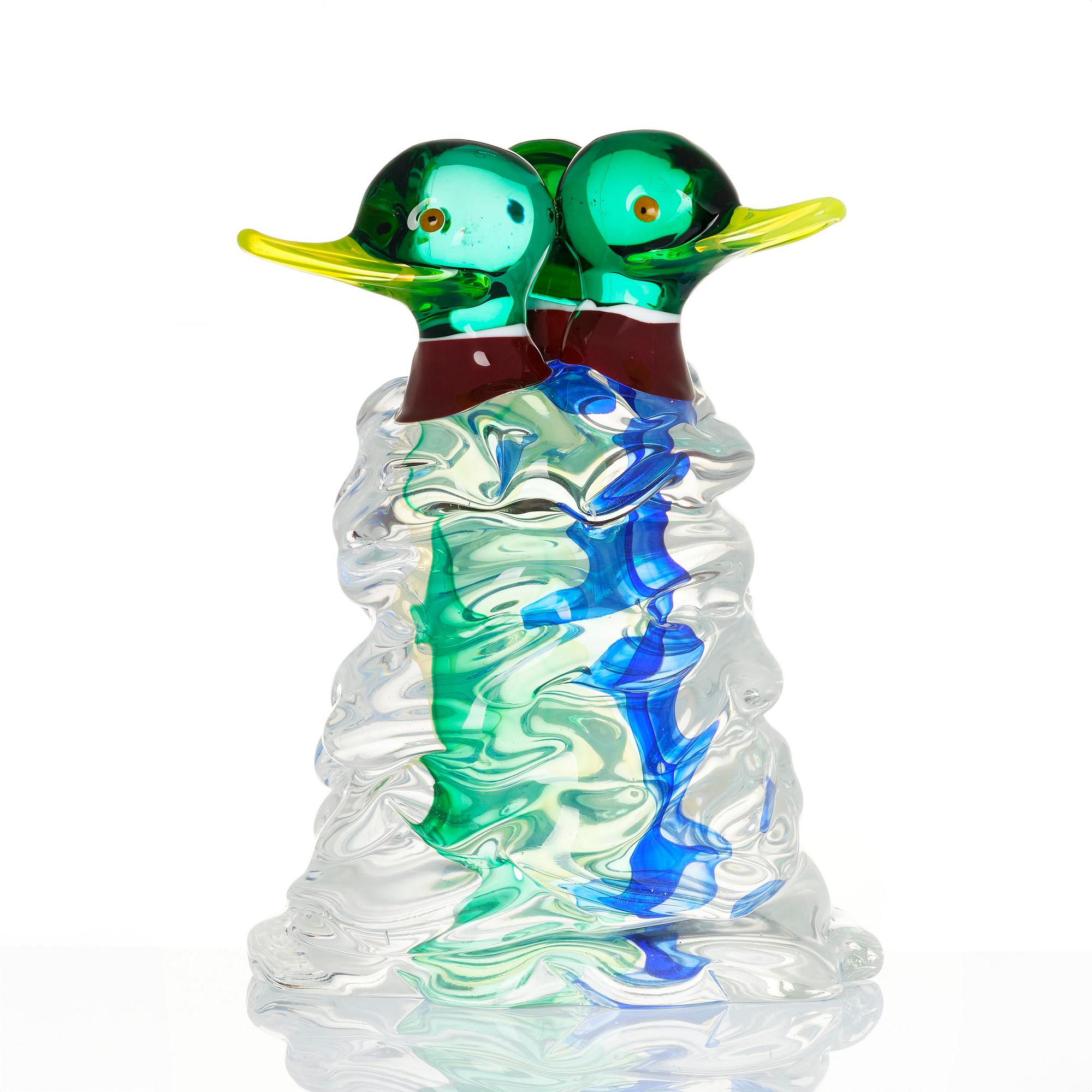 Ernst Billgren, skulptur, "Frusna vänner", Berengo Studio, Murano, Italien, 1999.