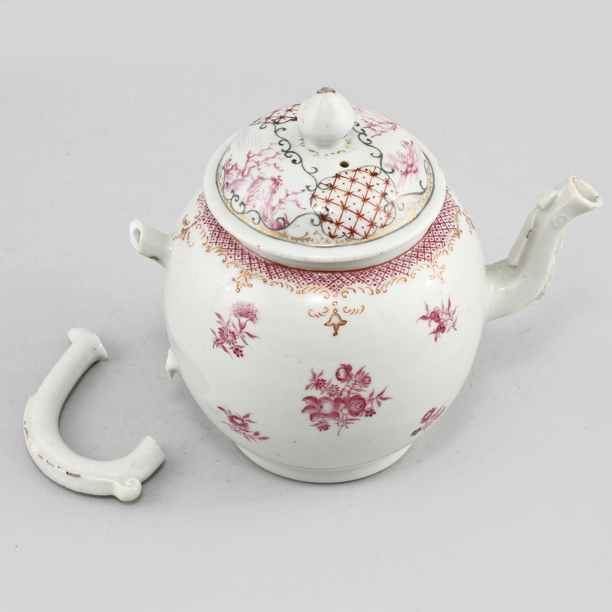 TEKANNA, porslin, Kina, 1700-tal.
