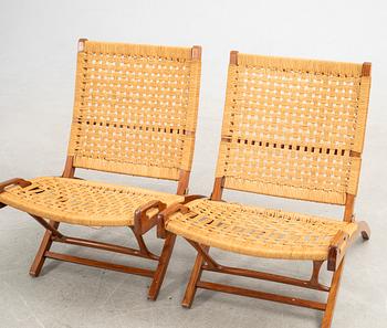 Chairs, a pair, Ebert Wels, folding chair, Yugoslavia 1960s.