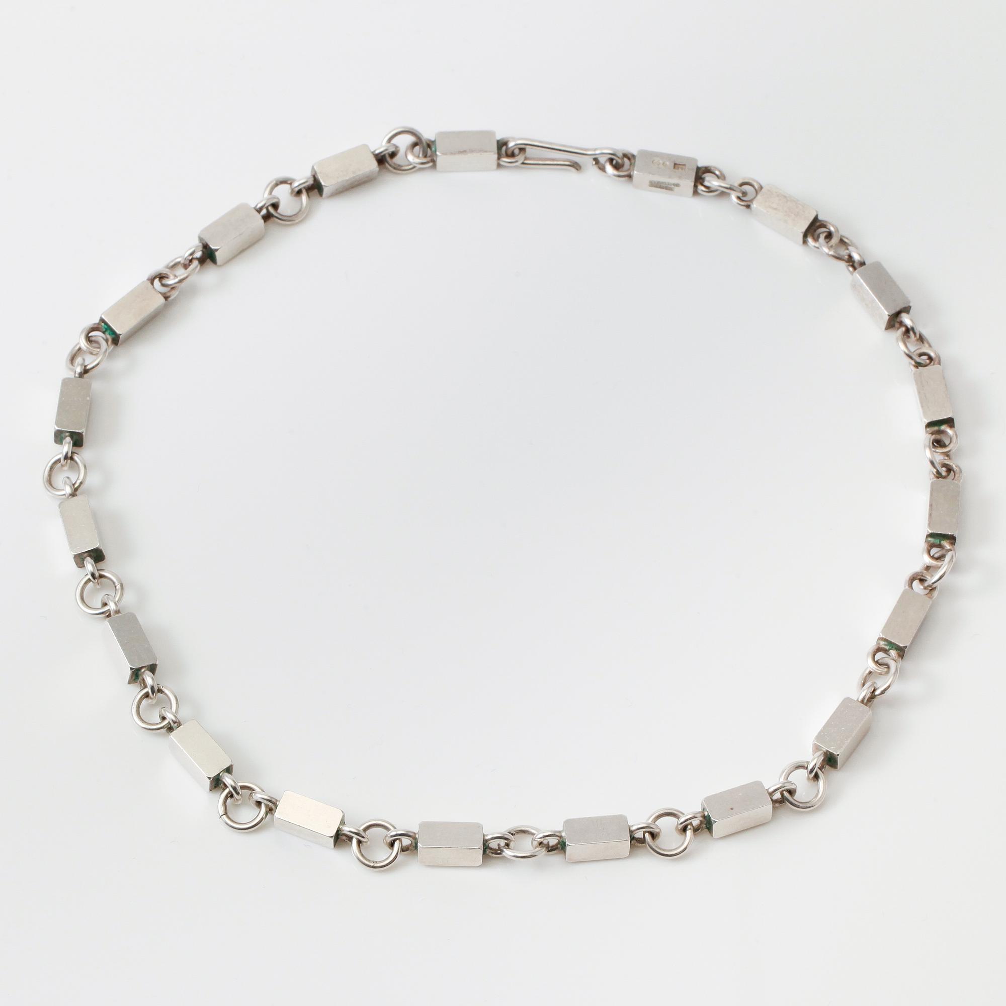 COLLIER, sterlingsilver, Wiwen Nilsson, Lund 1973.
