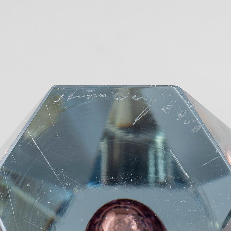 ASTA STRÖMBERG, five 'Diamant' glass vases from Strömbergshyttan, 1960's.