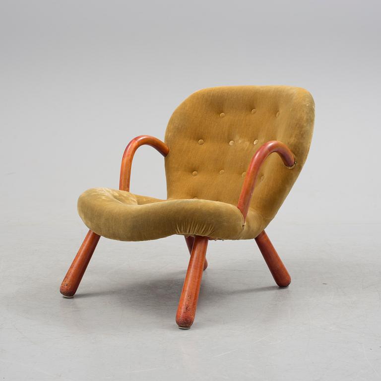 PHILIP ARCTANDER, tillskriven. Fåtölj, "Clam Chair" / "Muslinge", 1940/50-tal.