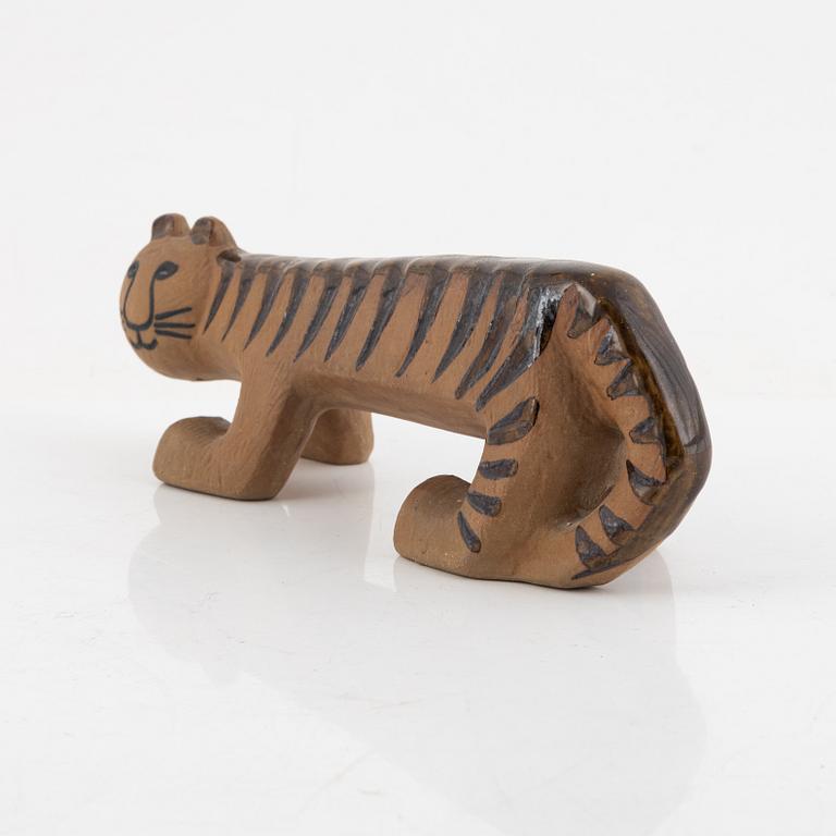 Lisa Larson, figurin, "Tiger", ur serien "Afrika", Gustavsberg, i produktion 1965-75.