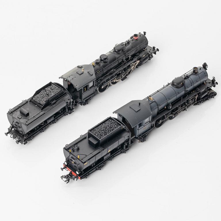 Collection of locomotives, 5 pieces. Including Märklin 39490 and Jeco AB, H0.