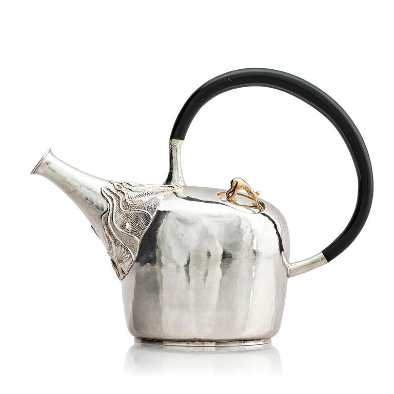 Olle Ohlsson, tekanna, sterling silver, Stockholm 1980.