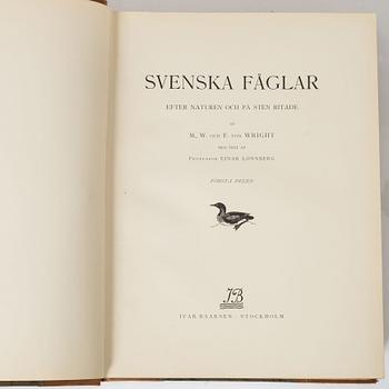 Bröderna von Wright, bokverk, 3 volymer, "Svenska fåglar", A. Börtzells tryckeri AB, Ivar Baarsen, Stockholm, 1924-1929.