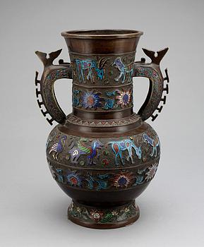 URNA, cloisonné, Orientalisk 1800-tal.