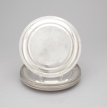 FAT, 6 st. Sterling silver. 1900-tal. Total vikt ca 2700 g.