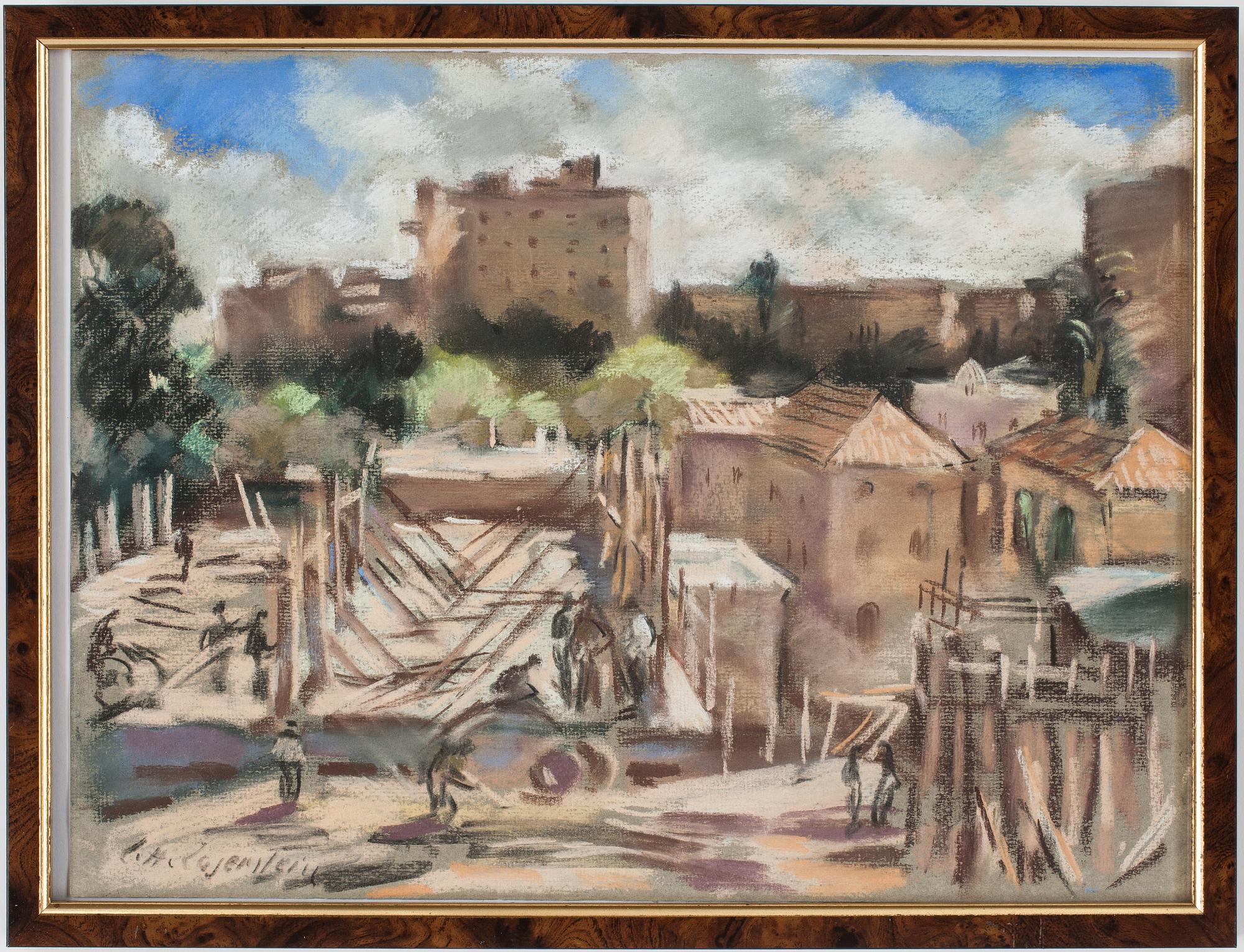 LOTTE LASERSTEIN, pastell, signerad.