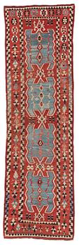 361. An antique central Anatolian kilim, probably Aksaray, c. 404 x 117 cm.