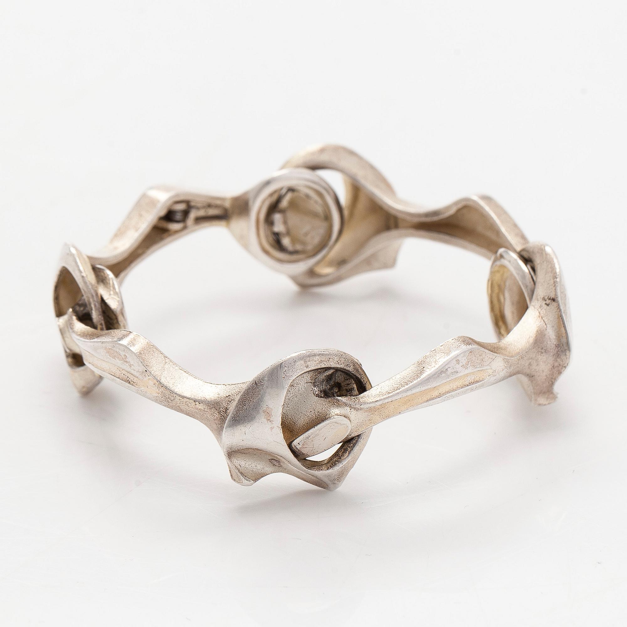Björn Weckström, armband "Kangs boja", sterlingsilver. Lapponia 1974.