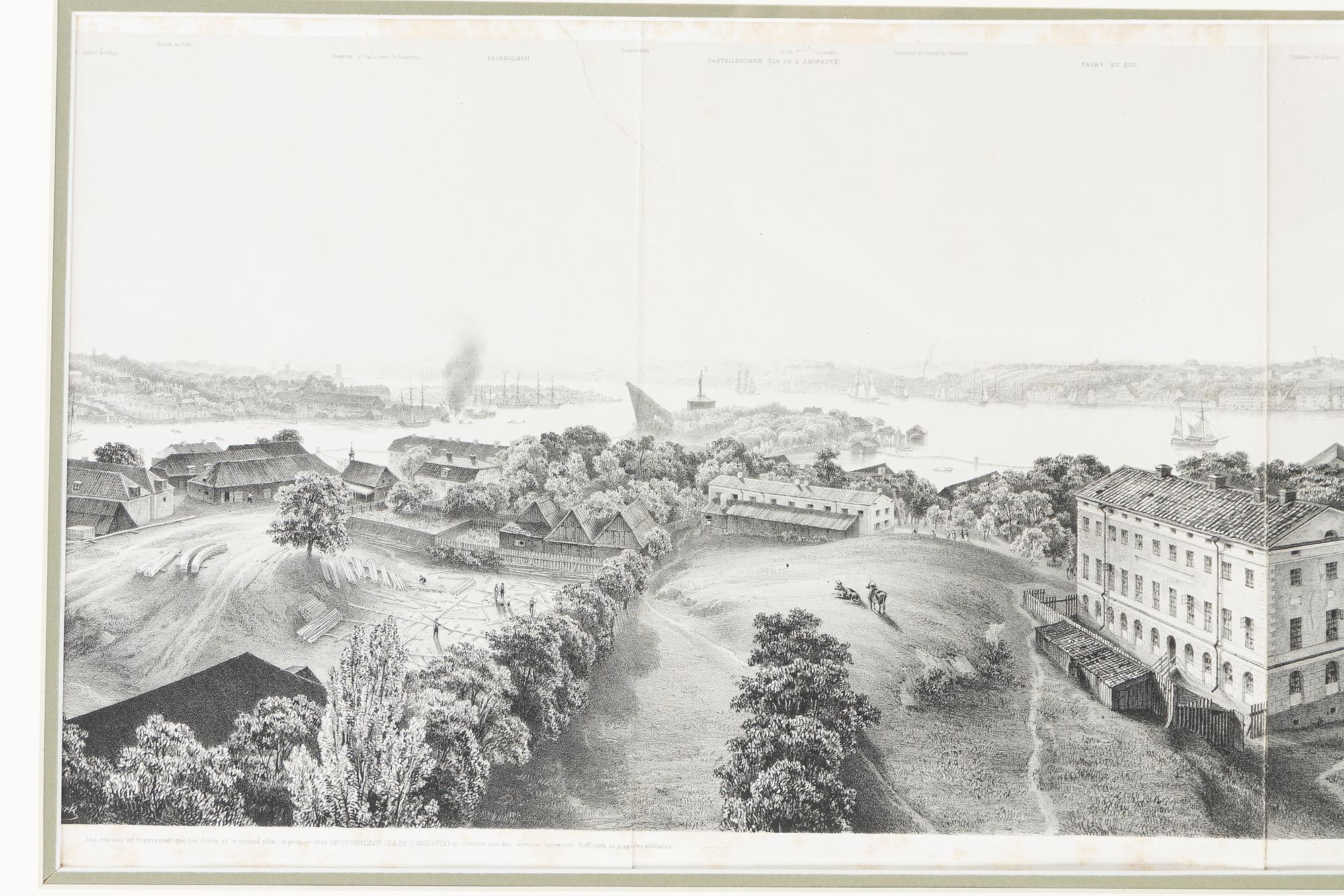 Carl-Johan Billmark, "Panorama de Stockholm pris de la Coupole de l'Eglise de Skeppsholmen".