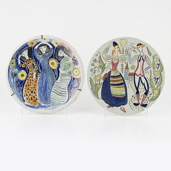 Praktfat, 4 st, Carl-Harry Stålhane, Oskar Dahl och Sylvia Leuchovius, Rörstrand.