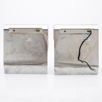 Wall lamps, a pair, J. Bouvier, Paris.
