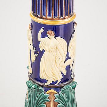 A ceramic pedestal, Gustavsberg, late 19th Century.