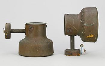 UTOMHUSBELYSNING, ett par, metall, Ateljé Lyktan, 1900-talets sista kvartal.