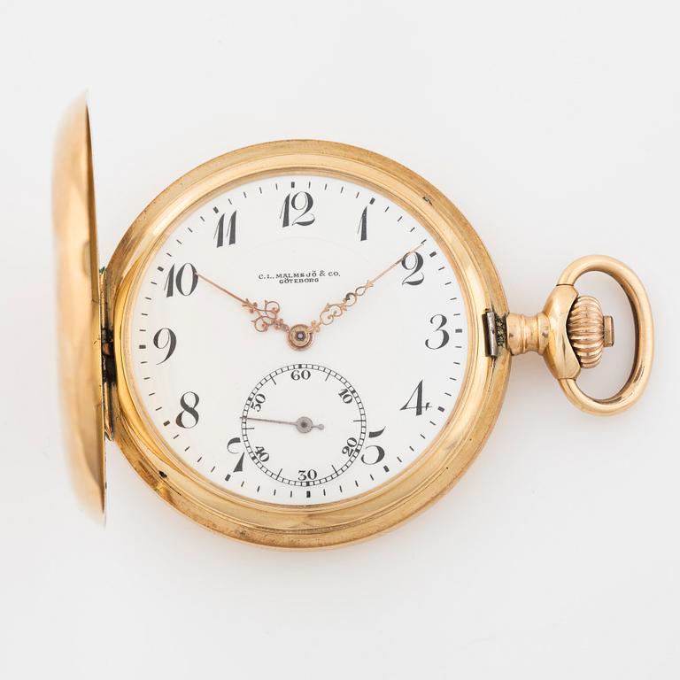 FICKUR, urtavla märkt "C L Malmsjö & Co Göteborg", savonett, 51,5 mm.