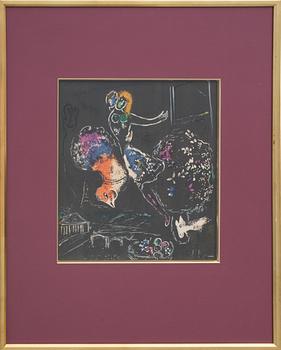 Marc Chagall · MARC CHAGALL, färglitografi, ej signerad.