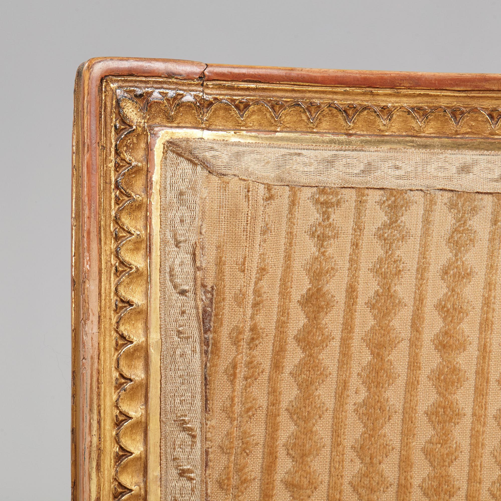 A pair of Swedish late Gustavian 1790's klismos chairs.