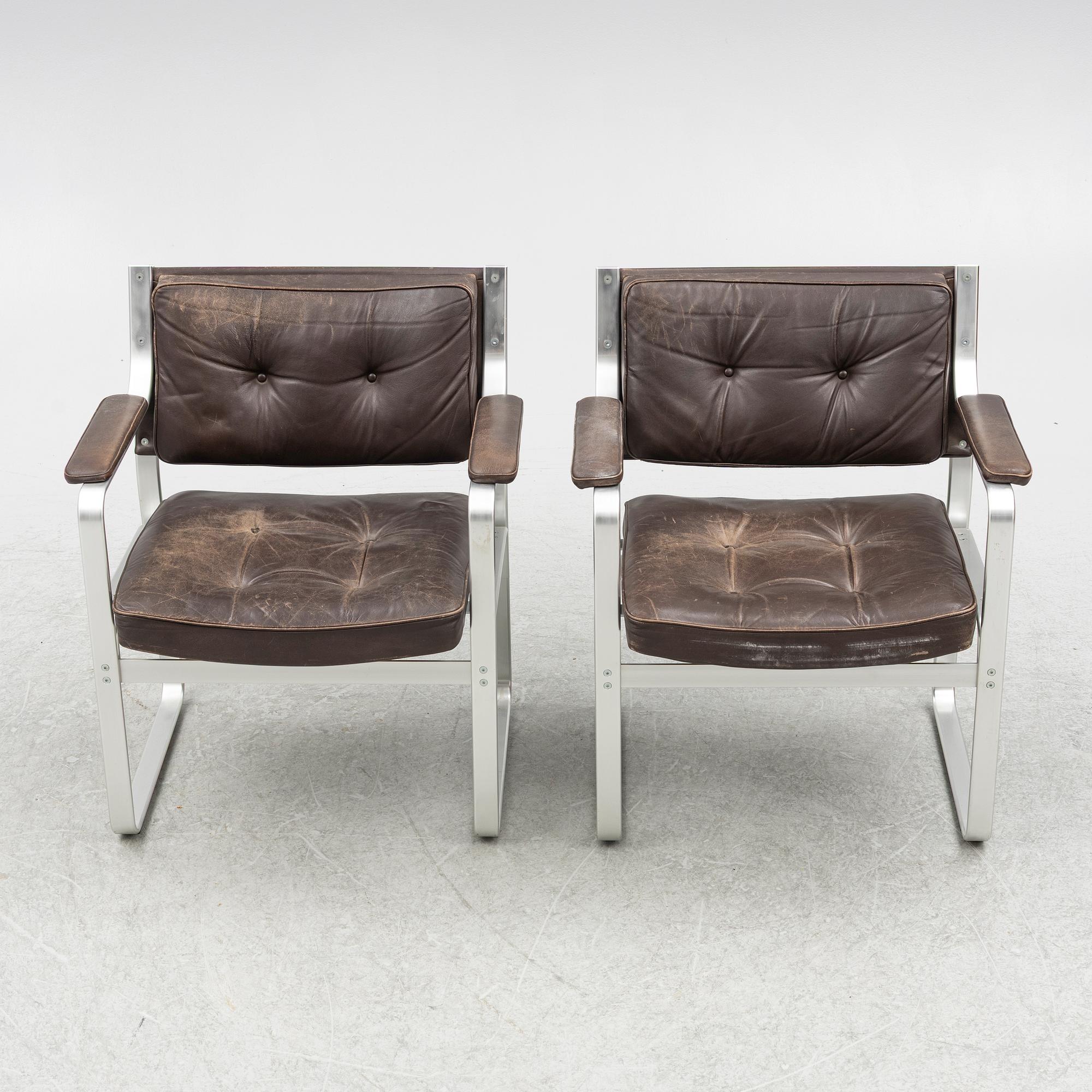 Karl Erik Ekselius, a pair of 'Mondo' armchairs, JOC, 1970s.