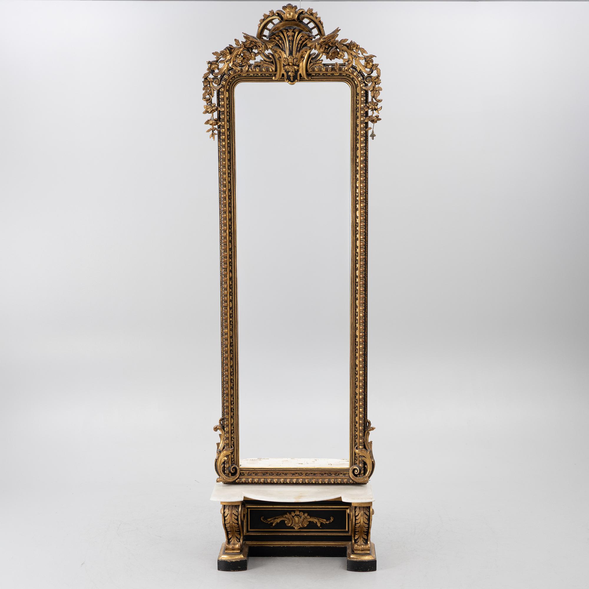 Spegeltrymå, sent 1800-tal.