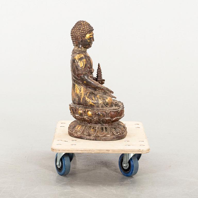 A Ming style gilded bronze Buddha.