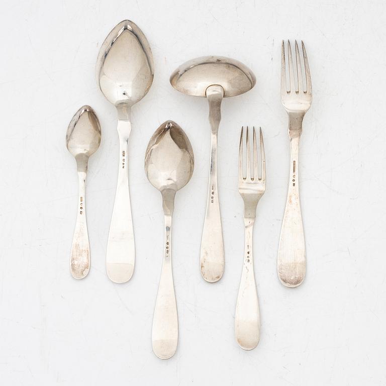 Jacob Engelberth Torsk, 55 pieces of silver cutlery, Stockholm, 1899-1916.