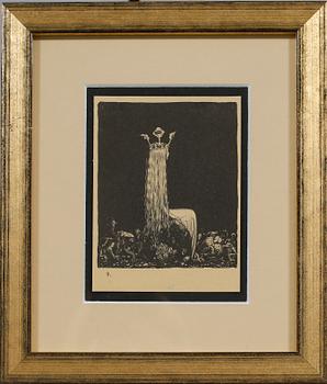 John Bauer · JOHN BAUER, litografi, osignerad.