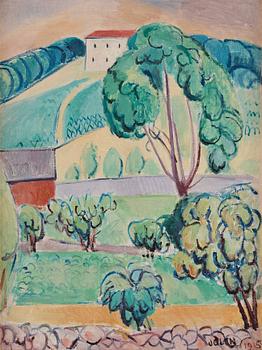 644. Einar Jolin, Landscape with buildings.