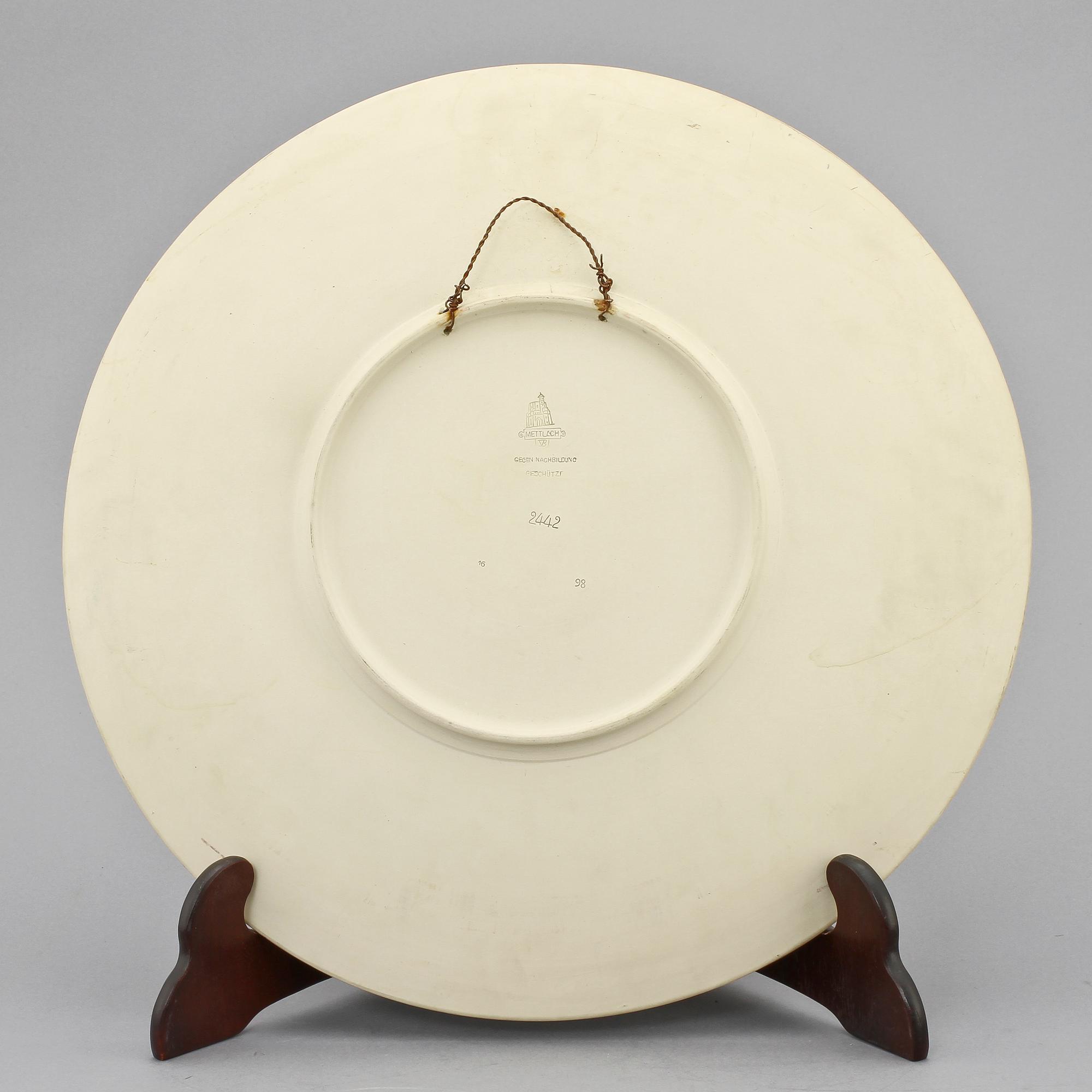 FAT, jasper ware, Johann Baptist Stahl, Mettlach, sign.