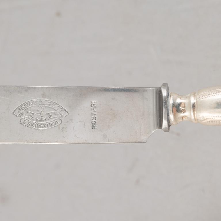 A Swedish Silver Cutlery, model "Svea", CG Hallberg, Stockholm, mostly 1933 (100 pieces).