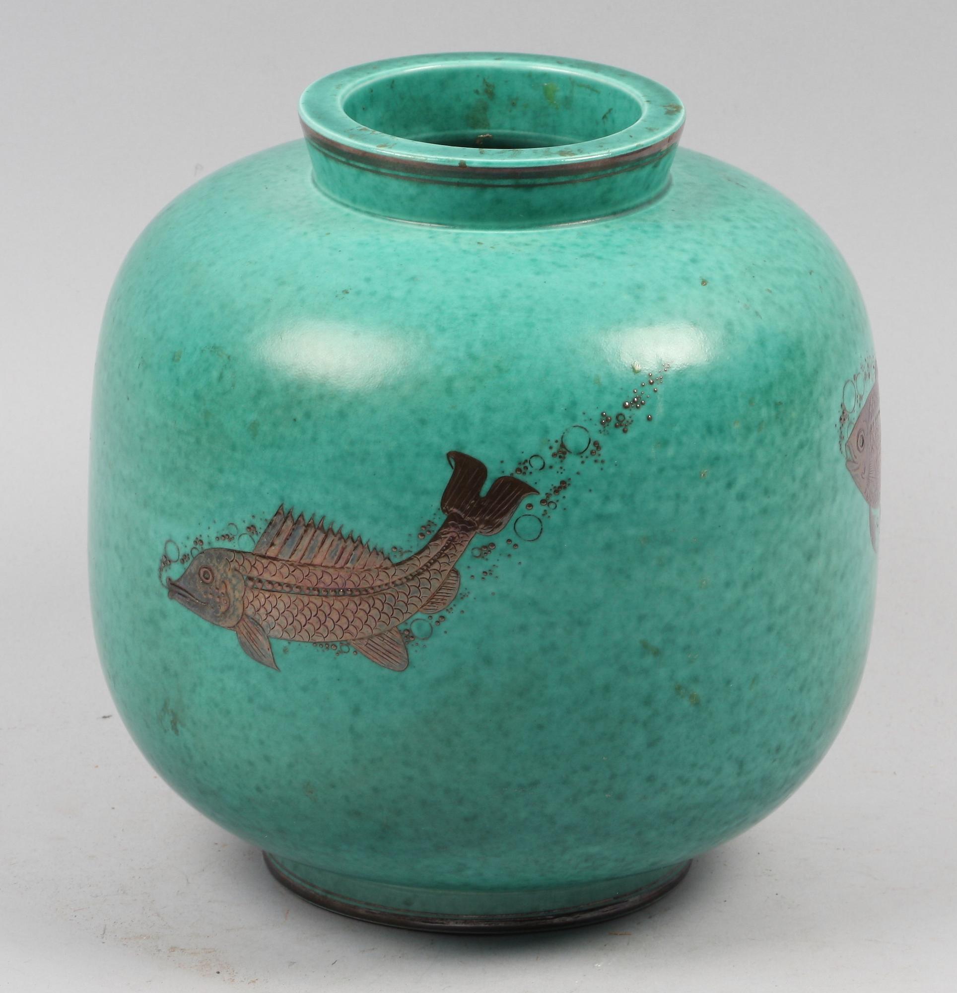 URNA, stengods, "Argenta", Wilhelm Kåge, Gustavsberg.