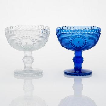 Nanny Still, two Grapponia Glass Bowls by Riihimäen Lasi.